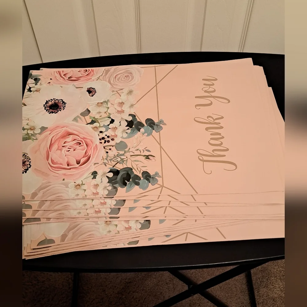 15 ct 12.0×15.5 Floral Thank You polymailers